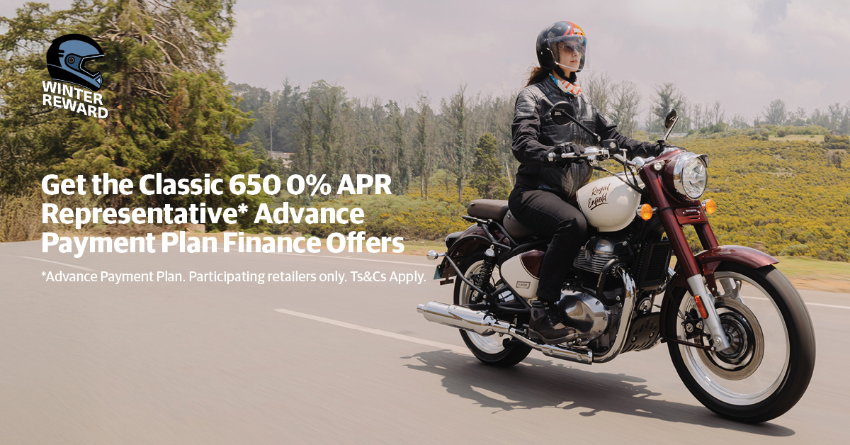 0% Finance now on the Royal Enfield Classic 650